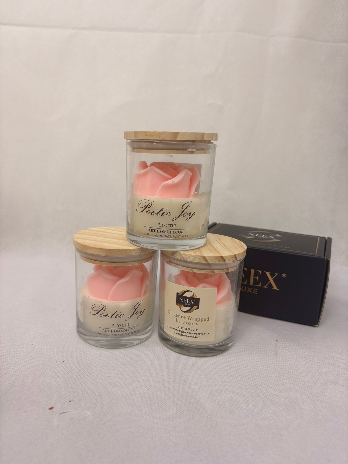 NEEX LUXE Poetic Joy Rose Candle