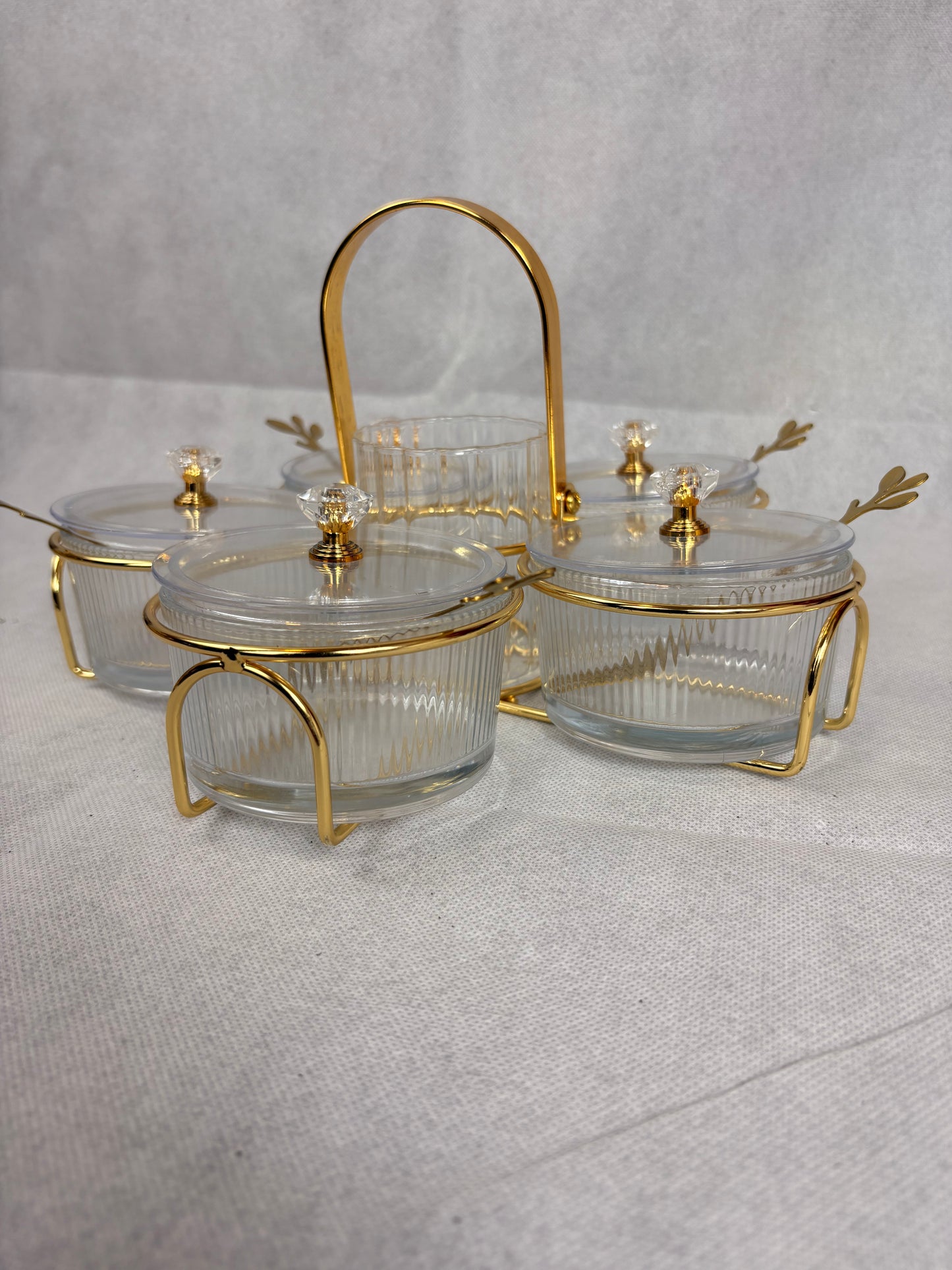 luxury 6-piece glass serving set