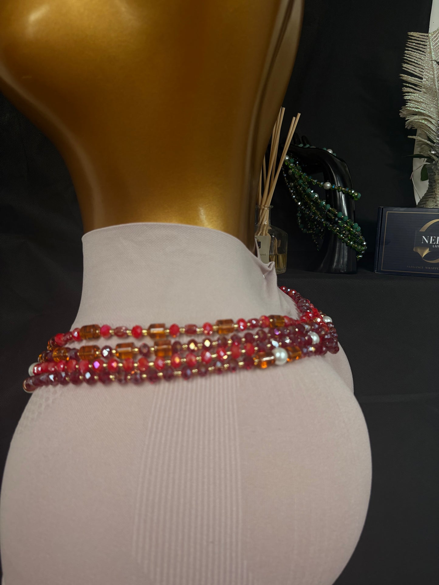 ✨ NEEX LUXE Baya Waist Beads (Si Fere) – 3 Piece Set